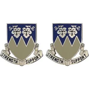 13th Support Battalion Unit Crest (Strength Support) - Sold in Pairs