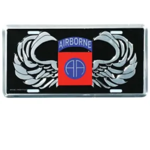 82nd Airborne AA Wings License Plate