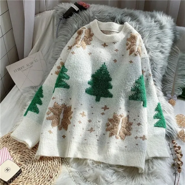 Amy Fashion - Christmas Red Deer Sweater