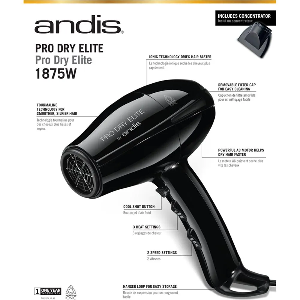 Andis Company Pro Dry Elite Tourmaline Dryer