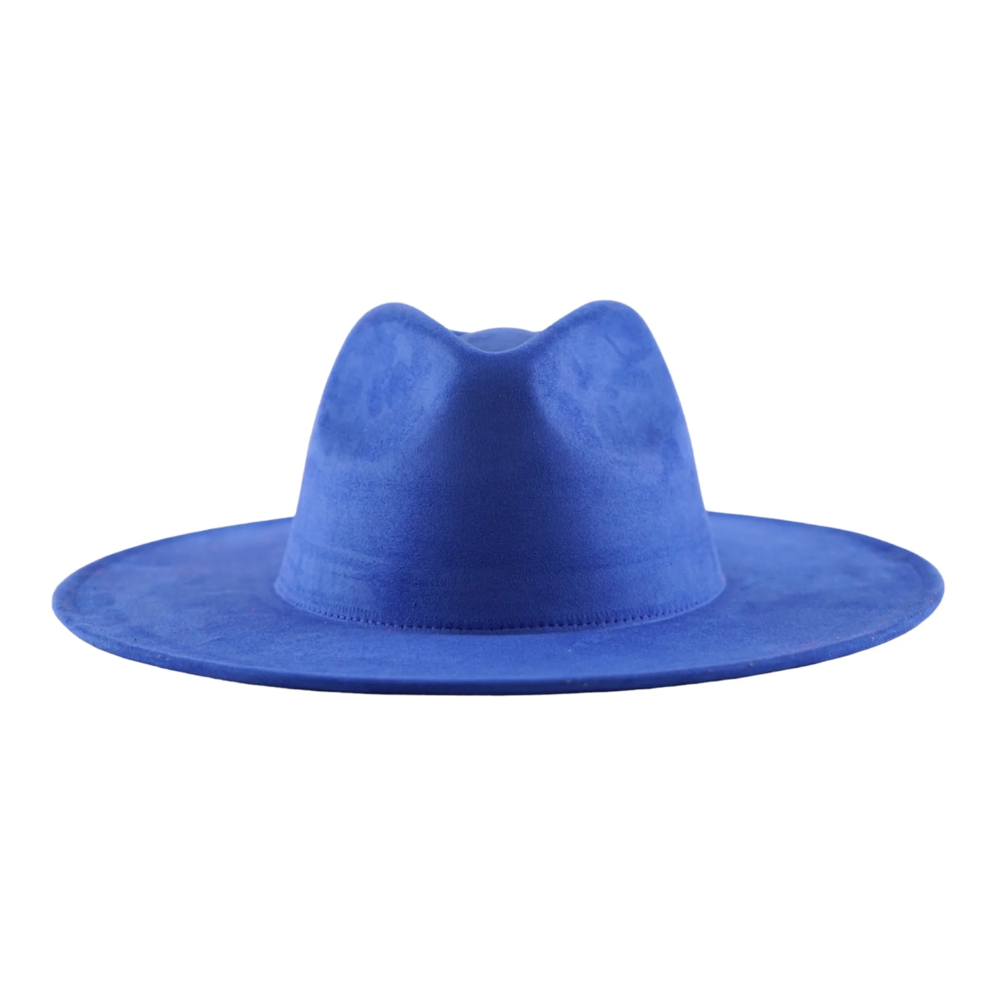 Atlanta Suede Wide Brim Fedora - Blue