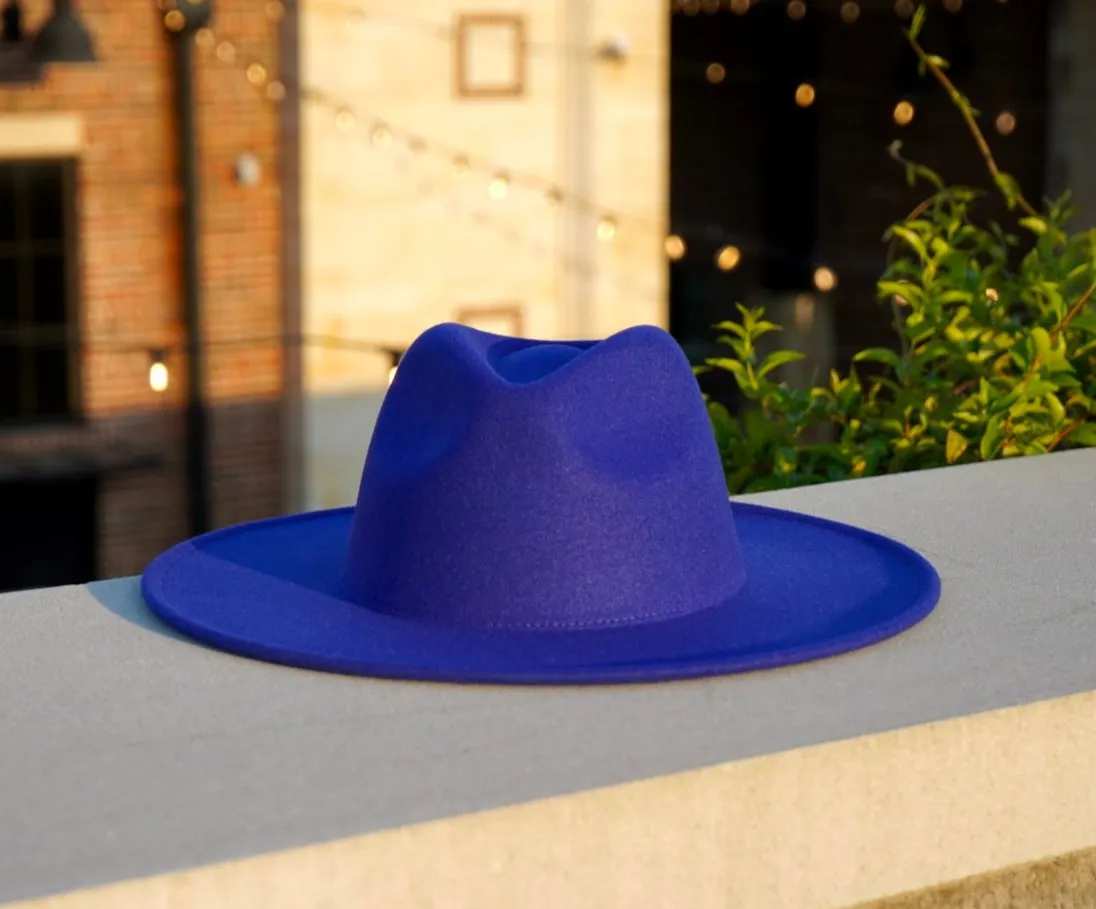 Atlanta Wide Brim Fedora - Blue