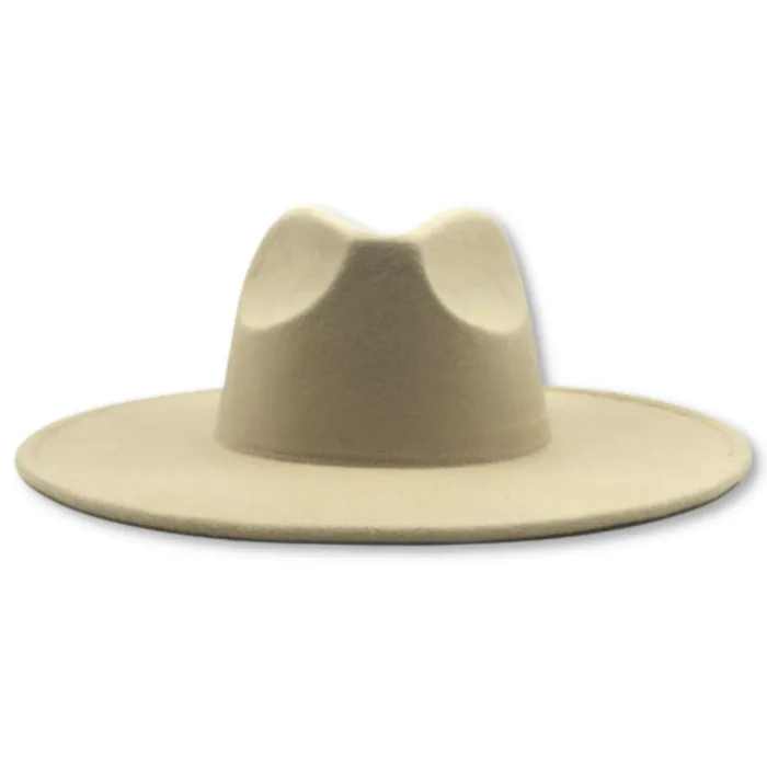 Atlanta Wide Brim Fedora - Cream