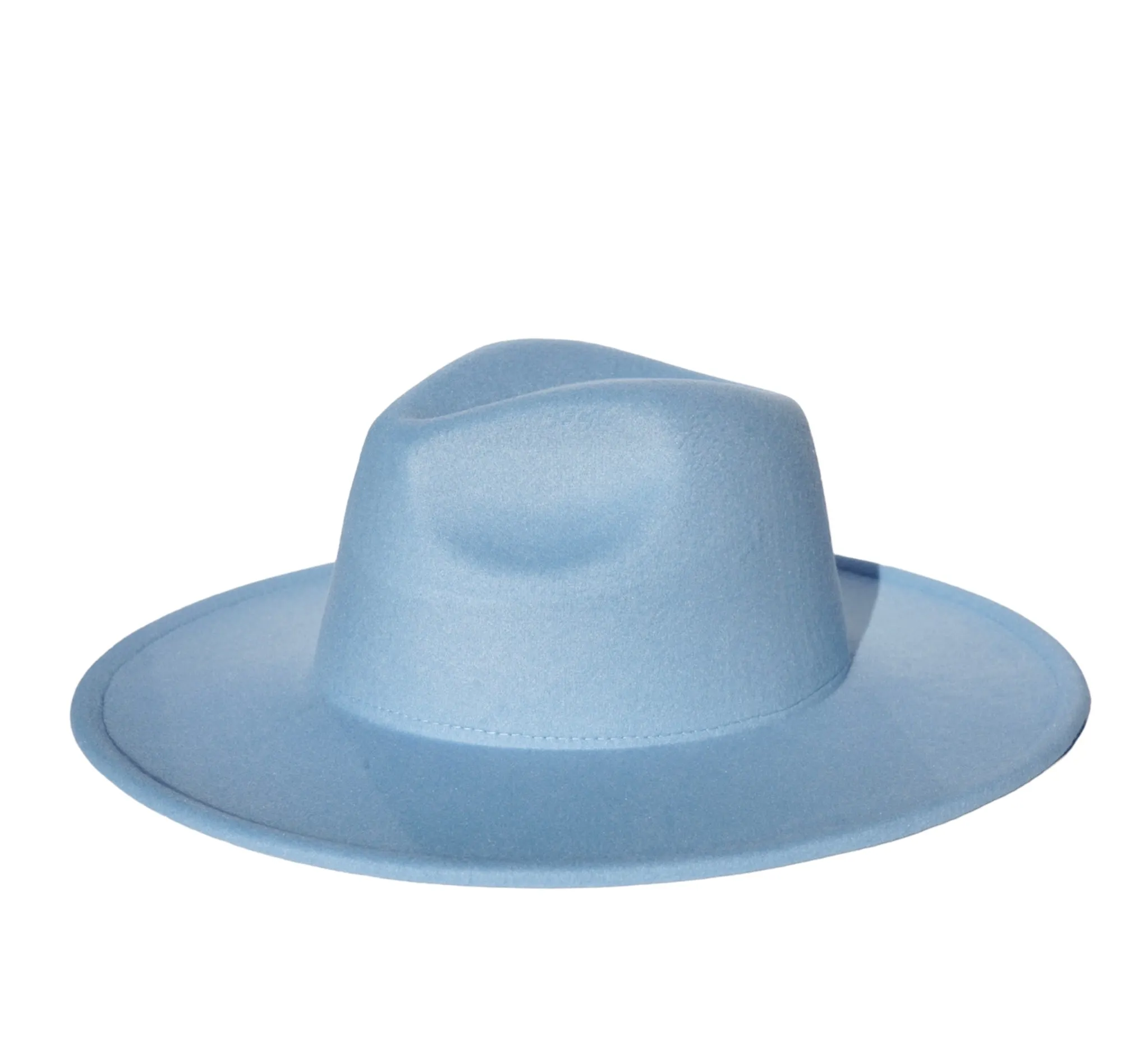 Atlanta Wide Brim Fedora - Light Blue