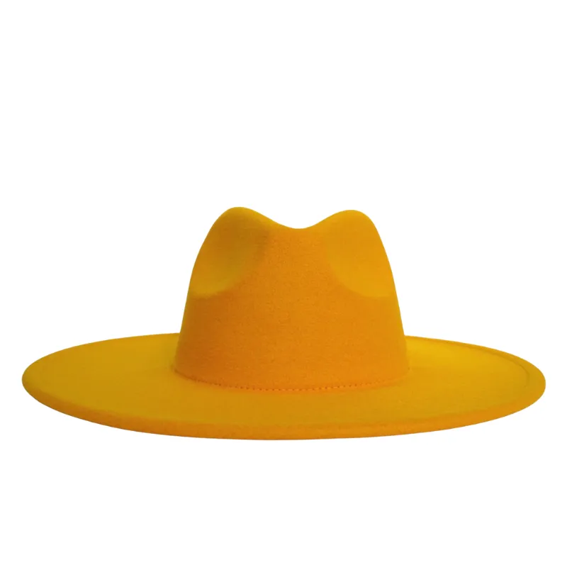 Atlanta Wide Brim Fedora - Yellow