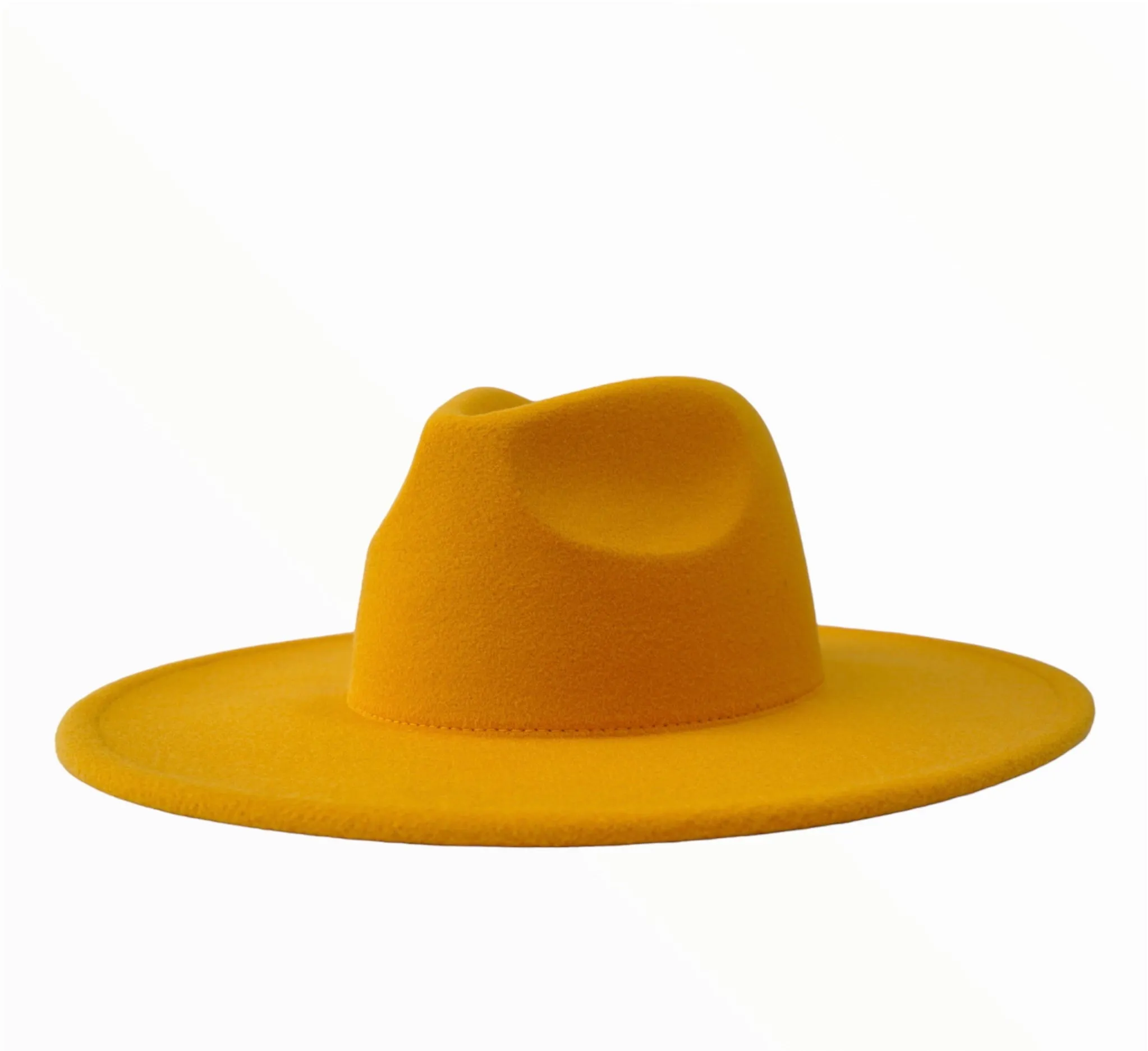 Atlanta Wide Brim Fedora - Yellow