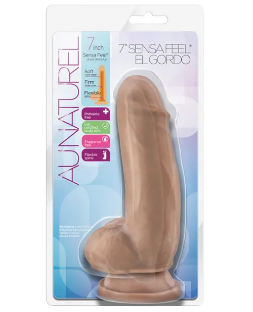 Au Naturel 7" Dildo El Gordo - Latin