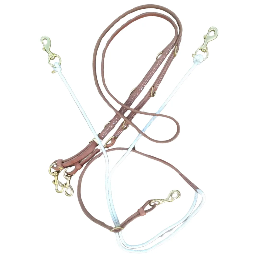 Berlin Leather German Martingale with Barrel Reins