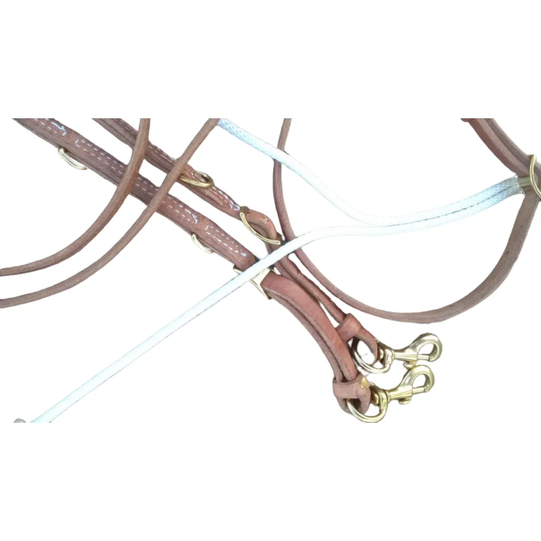 Berlin Leather German Martingale with Barrel Reins