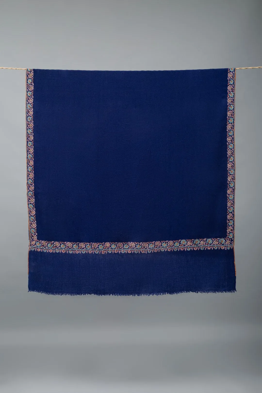 Bluebell Neem Dour Sozni Embroidered Pashmina shawl