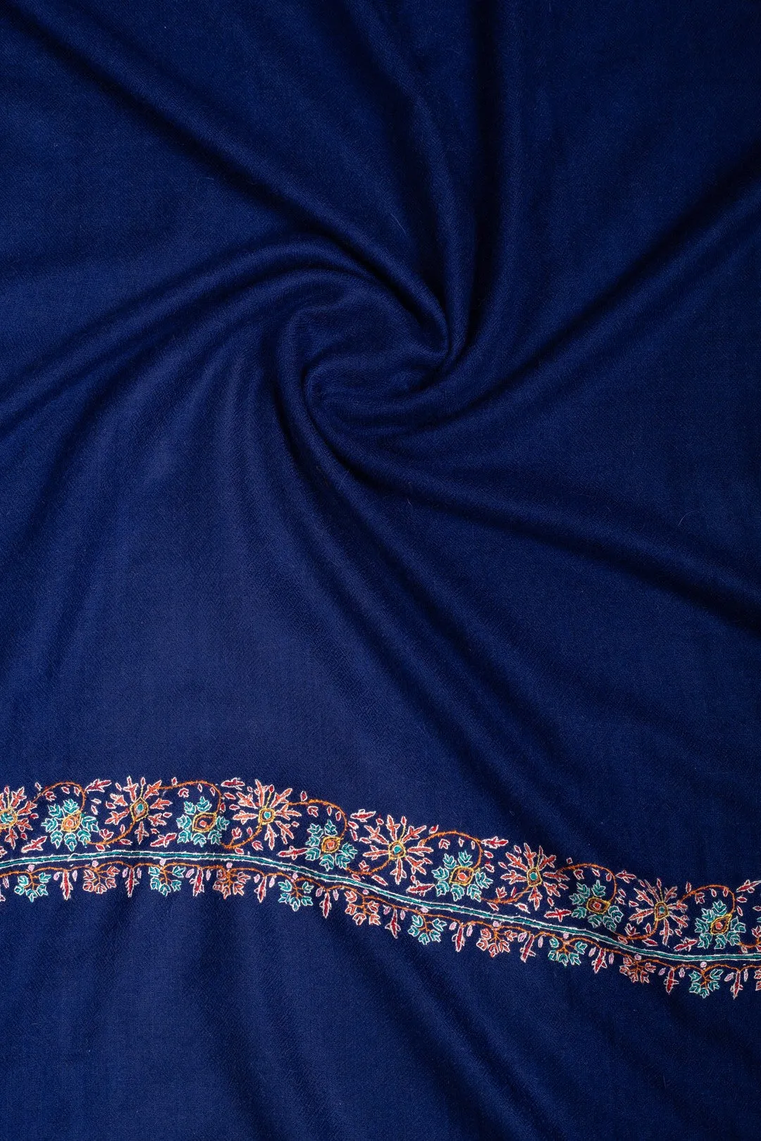 Bluebell Neem Dour Sozni Embroidered Pashmina shawl