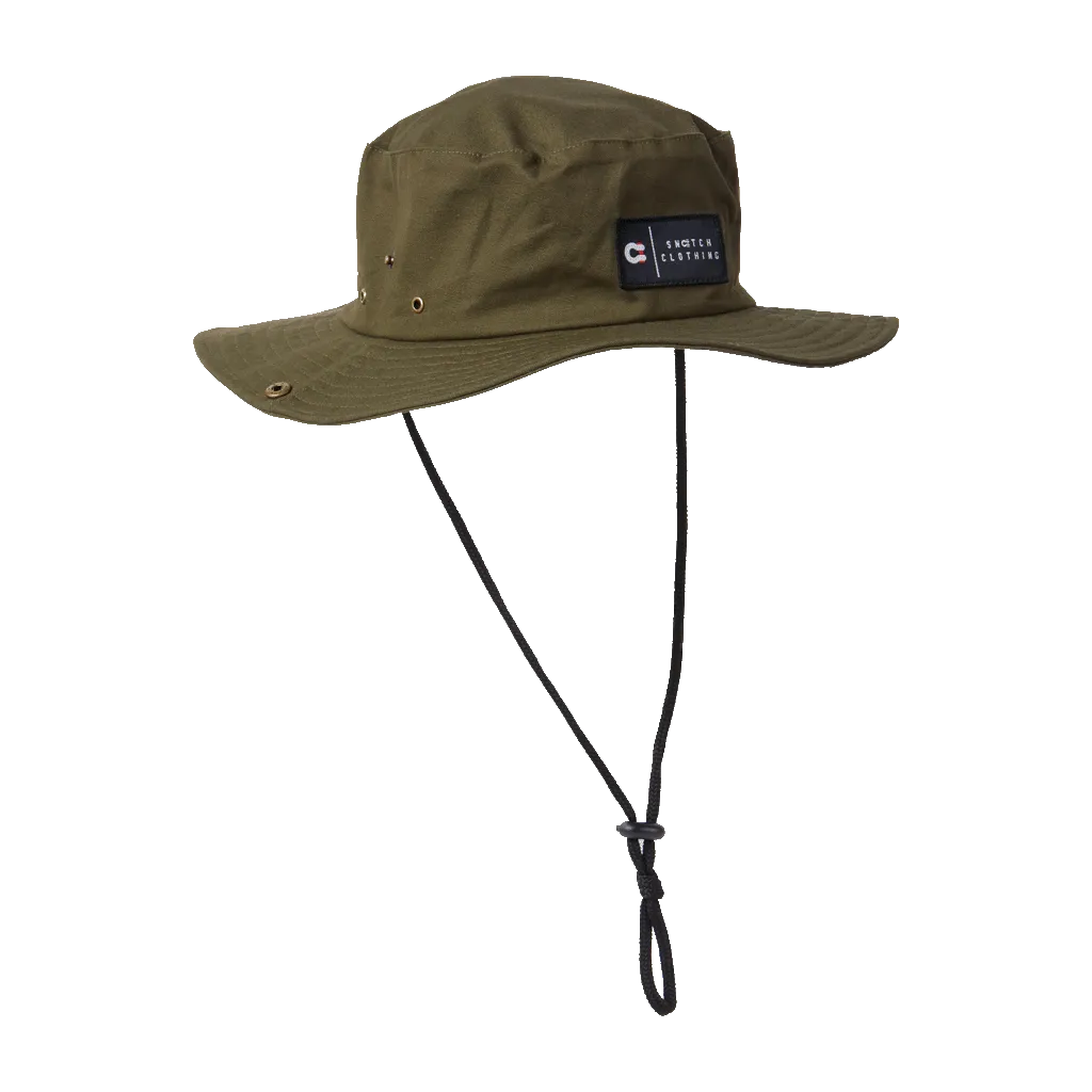 Brim Hat Cotton Canvas Army Green