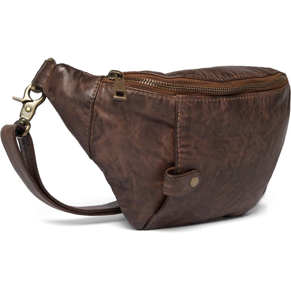 Bumbag in soft leather quality / 15814 - Winter brown