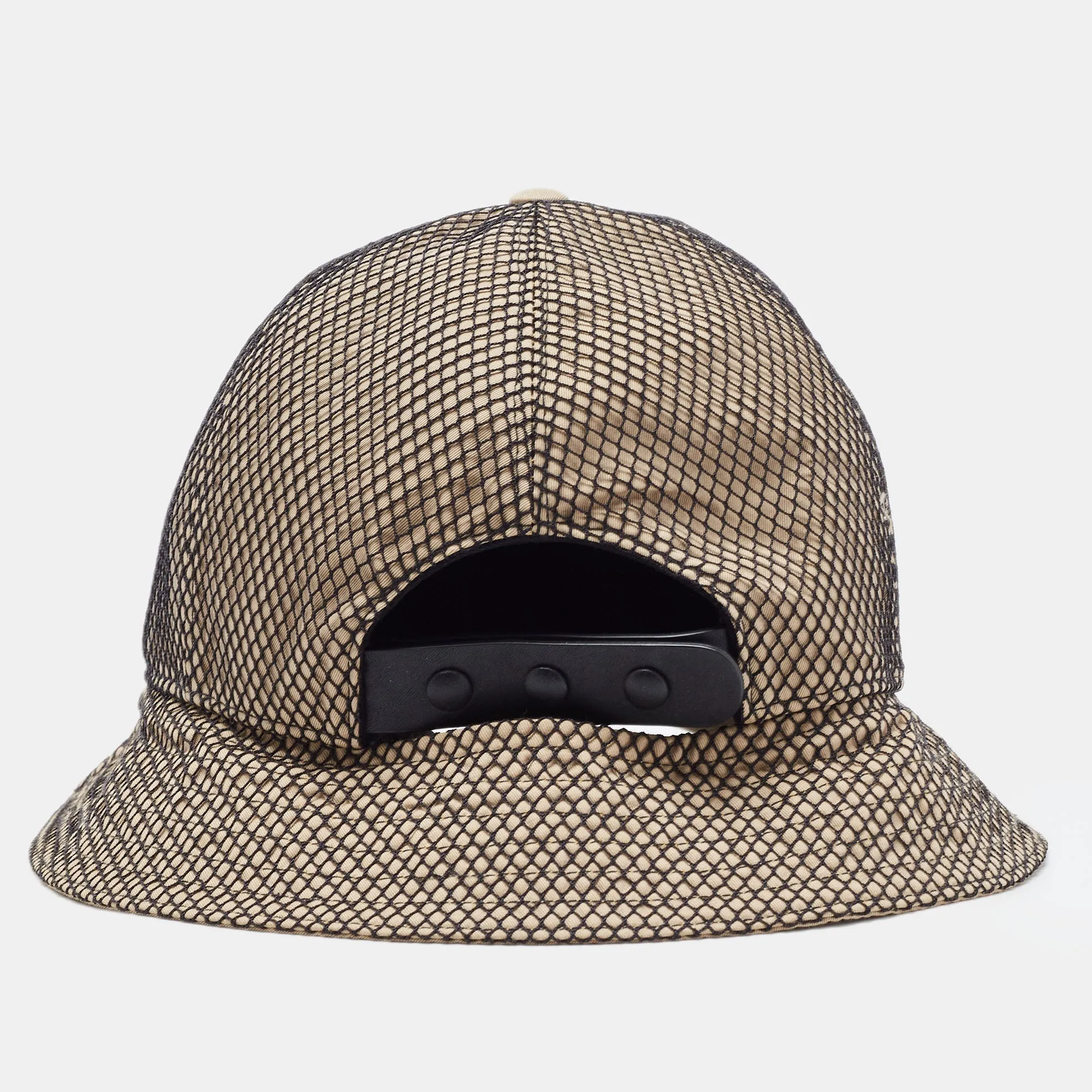 BURBERRY Beige Trucker Reconstructed Cotton Baseball Cap L