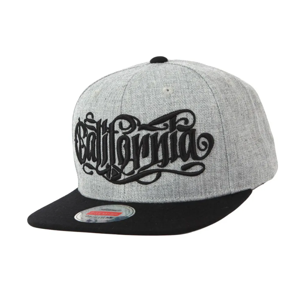 California Snapback Flat Brim Hat Hiphop Baseball Cap Embroidery Adjustable AL21558