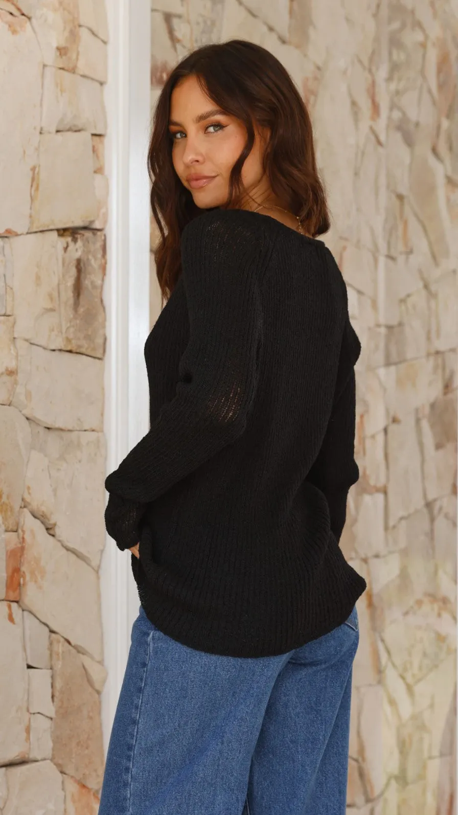 Casale Knit Top - Black