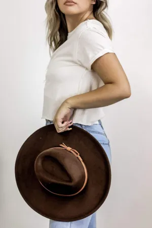 Coffee Belted Panama Hat