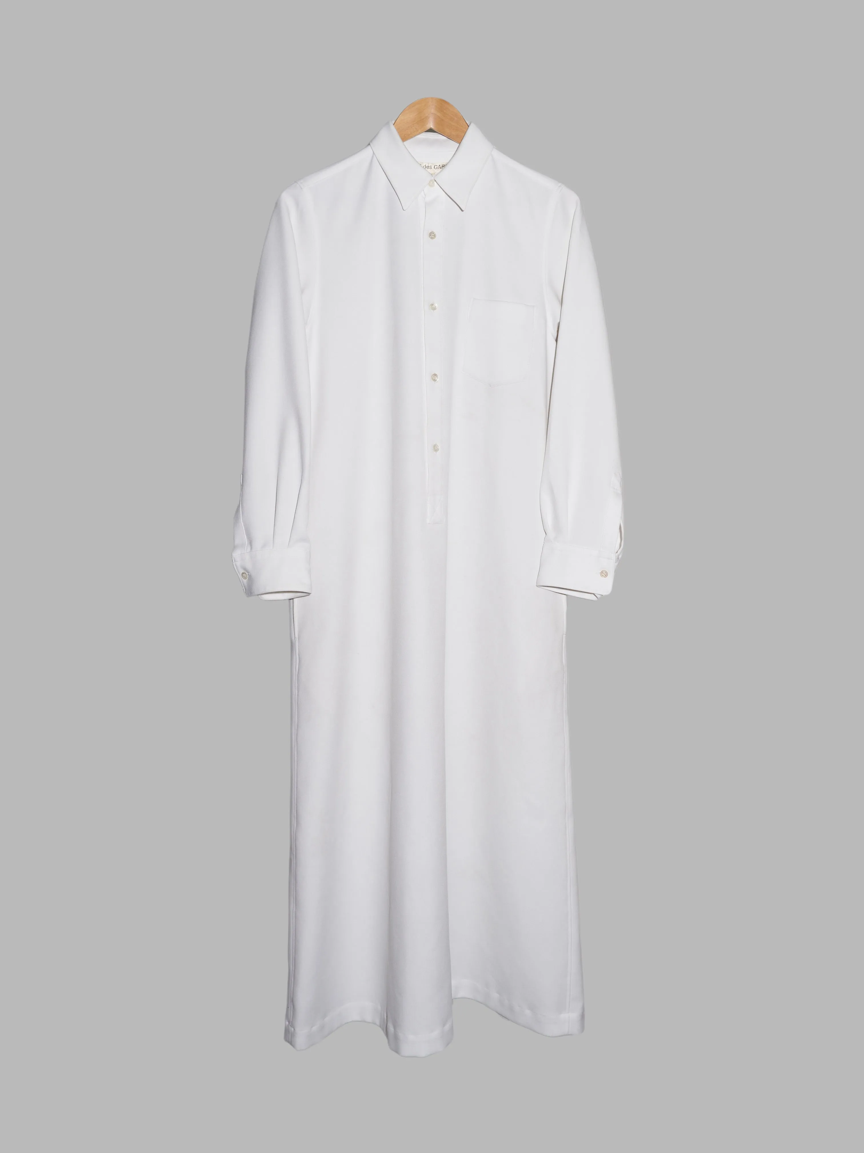 Comme des Garcons AW1995 "Sweeter than Sweet" white maxi pullover shirt dress M