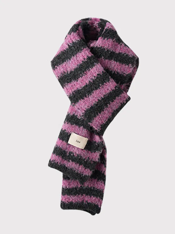 Contrast Color Keep Warm Striped Shawl&Scarf