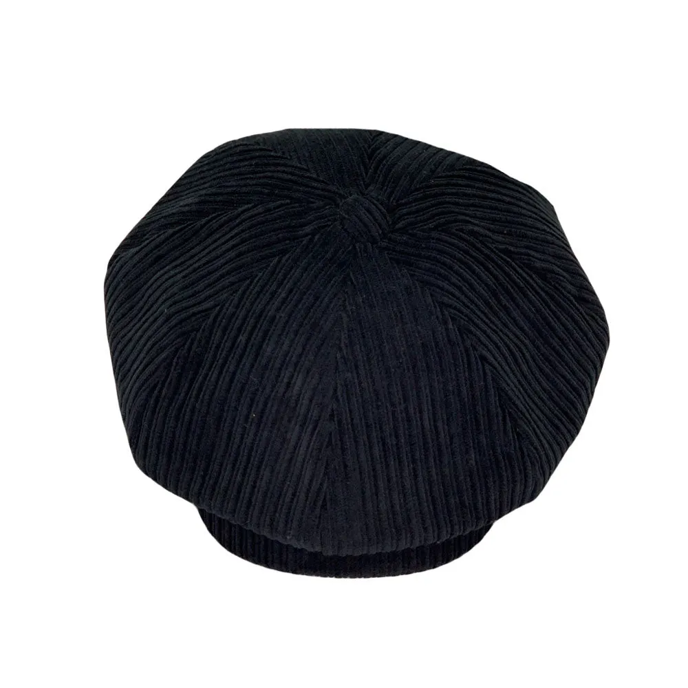 Corduroy Baker Boy Cap Simple Plain Beret Cotton Ivy Newsboy Hat LDG1465