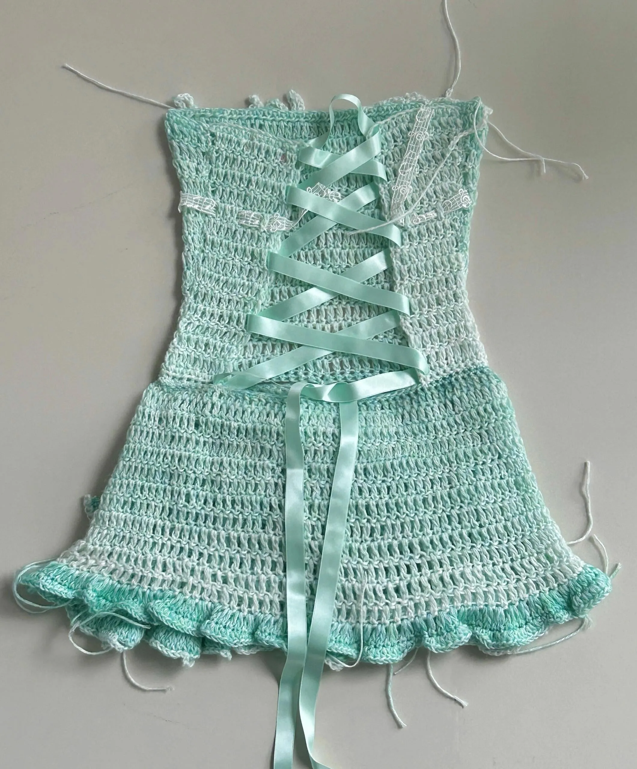 [Customized Handmade] Mermaid’s Song Knitting Top and Skirt set