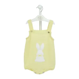 Dandelion Lemon Knitted Bunny Romper