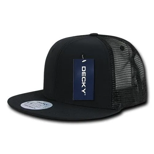 Decky 241 - Ripstop Flat Bill Trucker Cap, 6 Panel Ripstop Trucker Hat - CASE Pricing