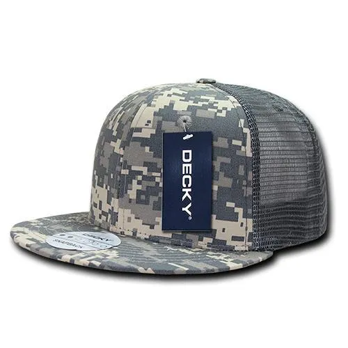 Decky 241 - Ripstop Flat Bill Trucker Cap, 6 Panel Ripstop Trucker Hat - CASE Pricing