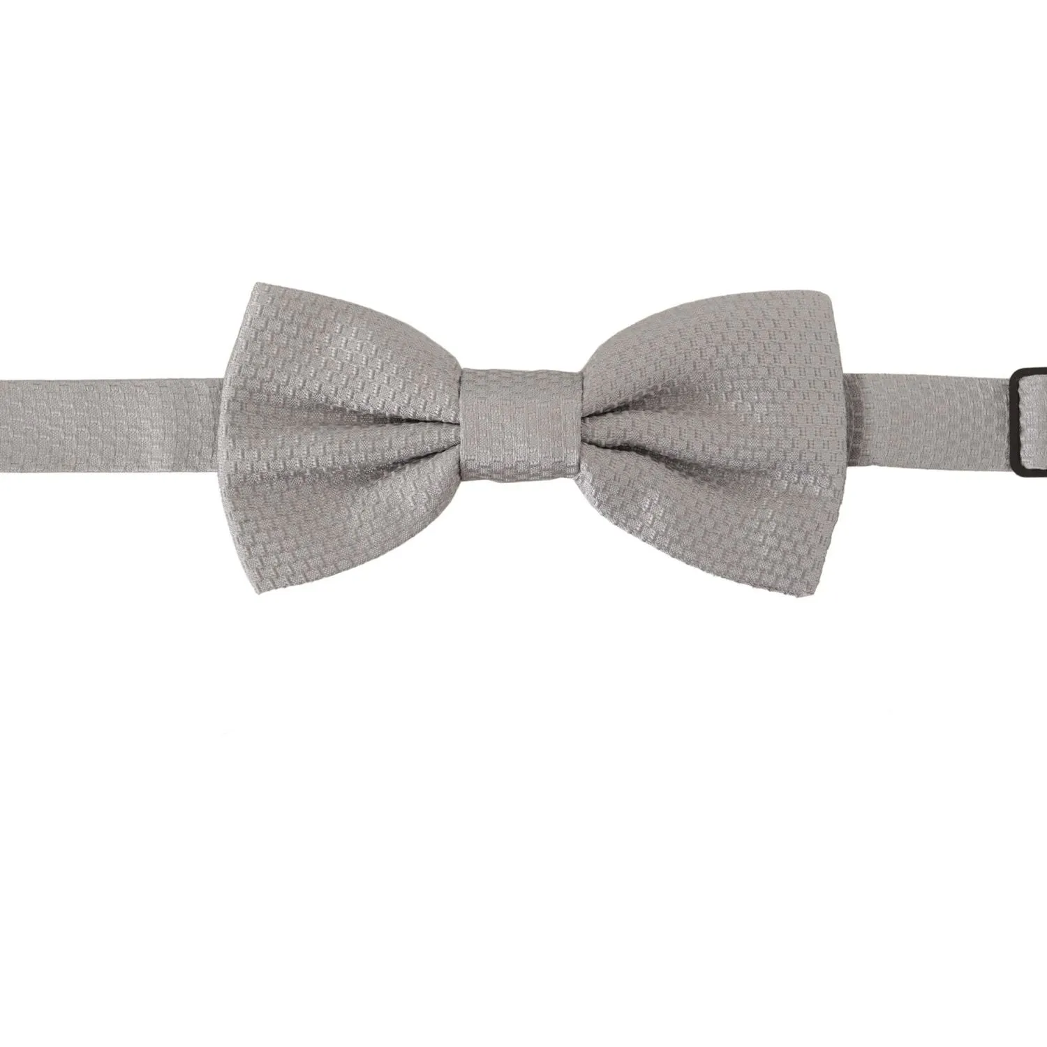 Dolce & Gabbana Chic Gray Silk Bow Tie