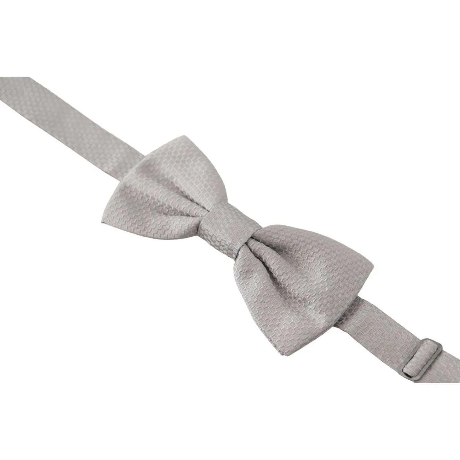 Dolce & Gabbana Chic Gray Silk Bow Tie