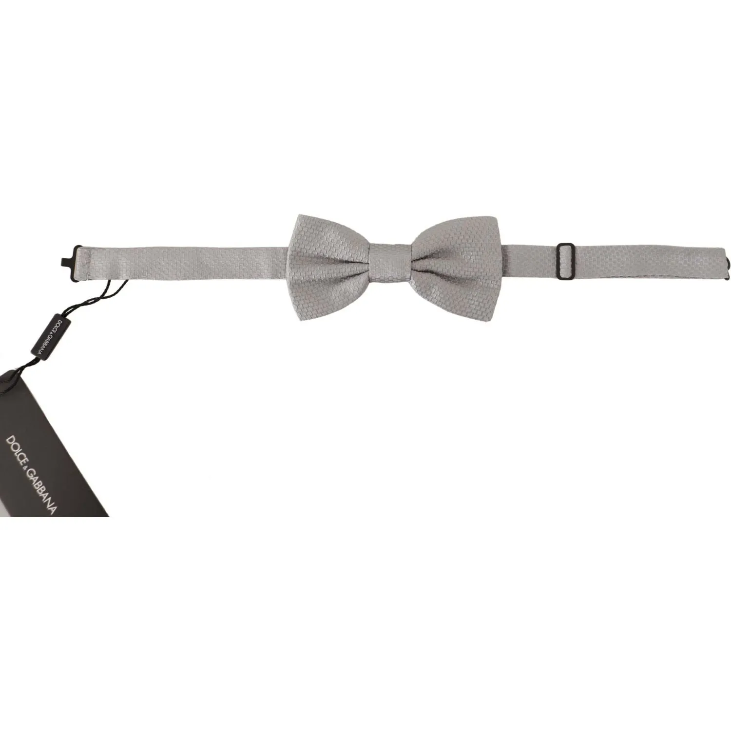 Dolce & Gabbana Chic Gray Silk Bow Tie