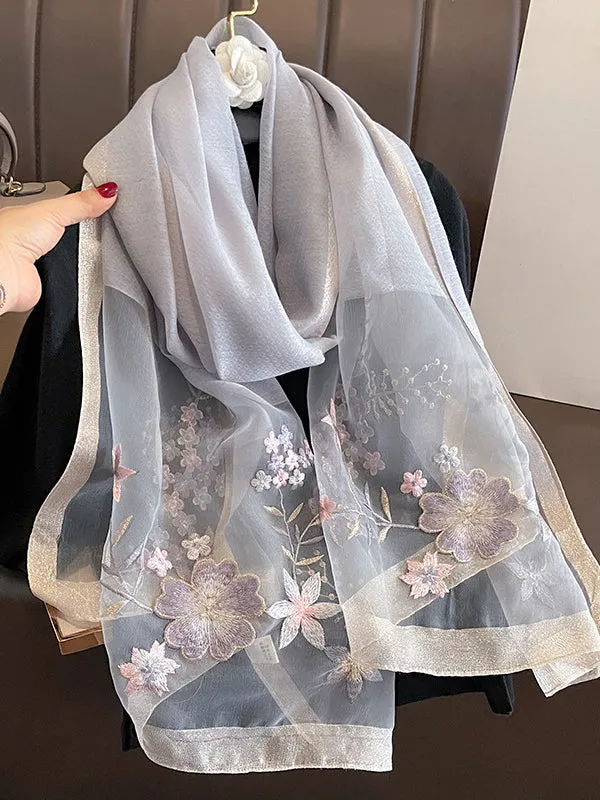 Embroidered Keep Warm Shawl&Scarf