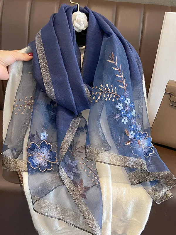 Embroidered Keep Warm Shawl&Scarf