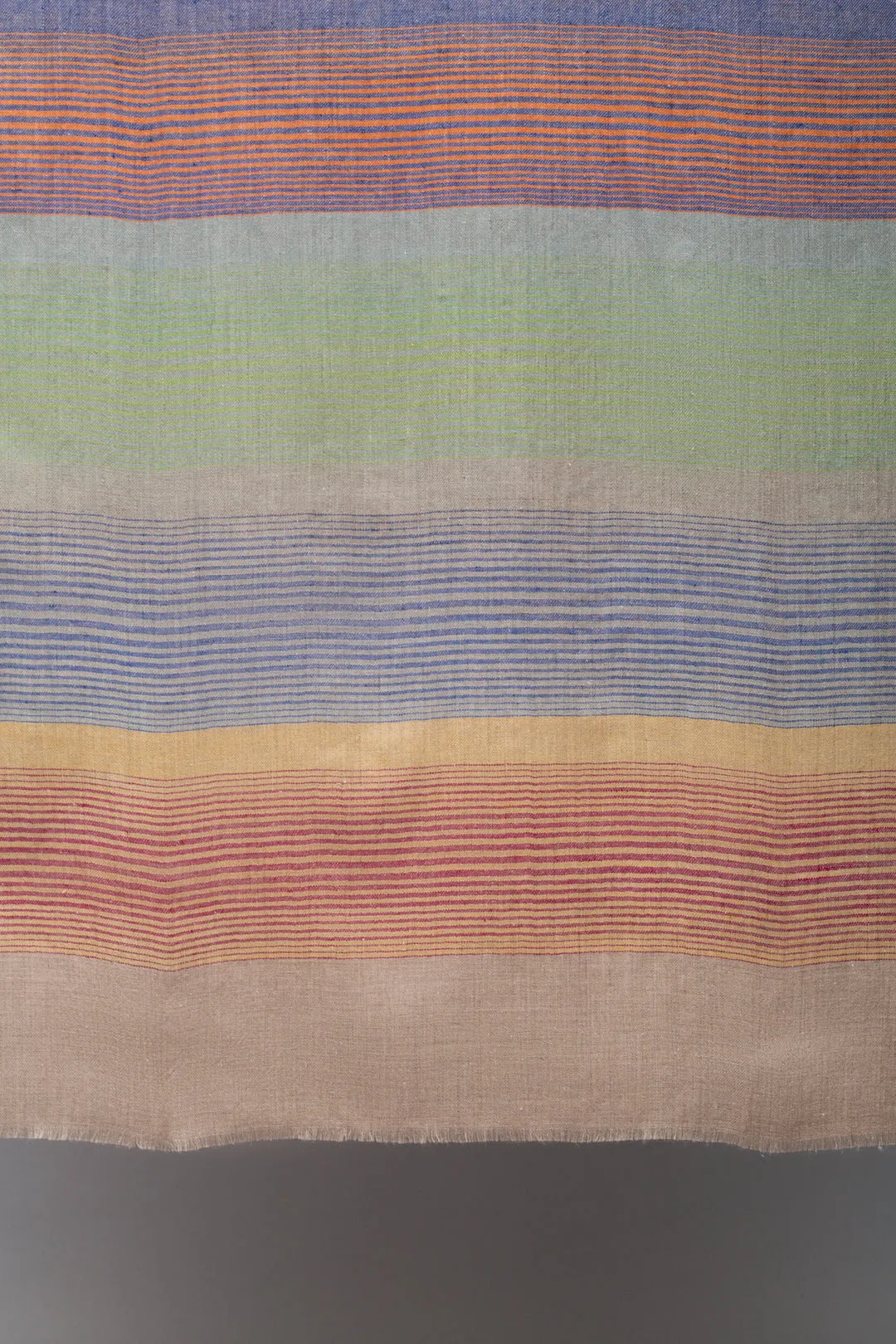 Firethorn Horizontal Stripes Cashmere Shawl