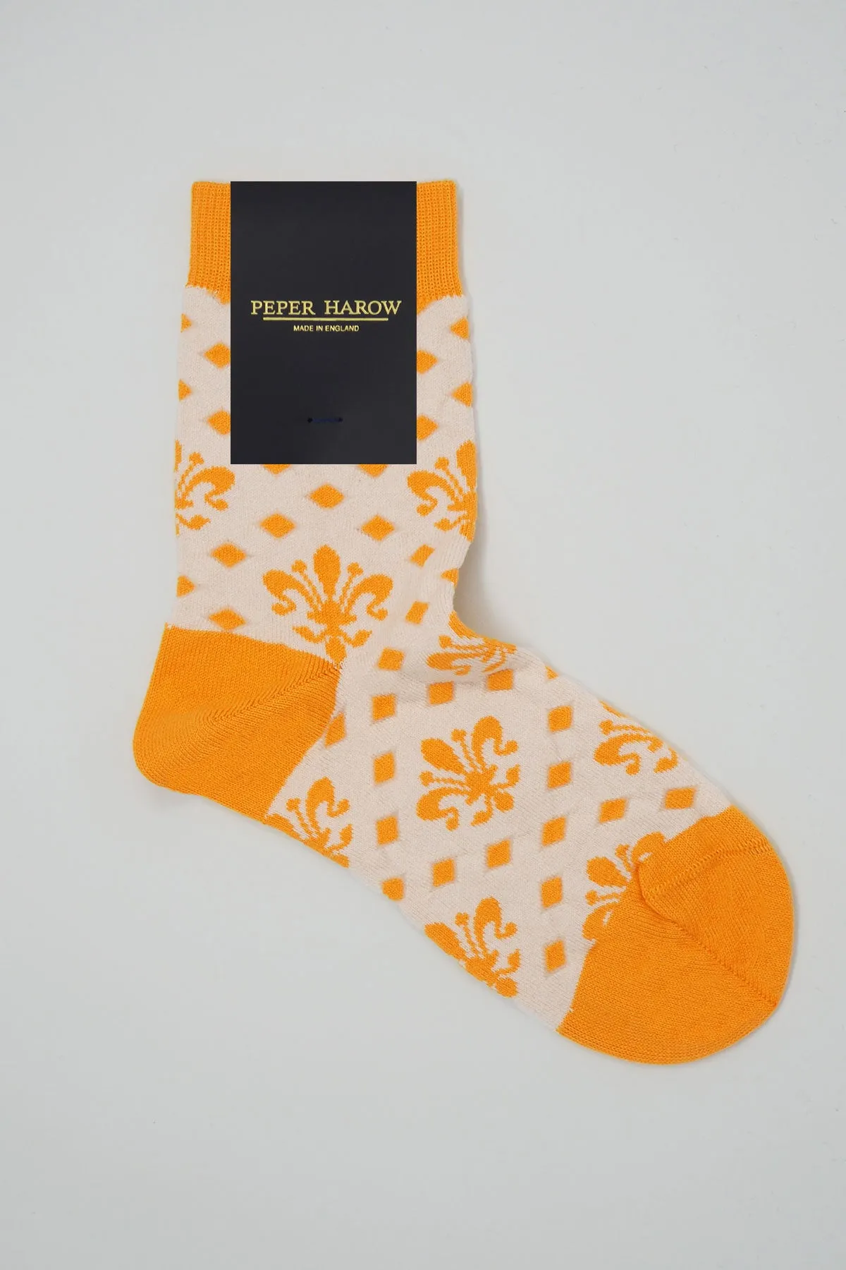 Fleur De Lis Women's Socks - Cream