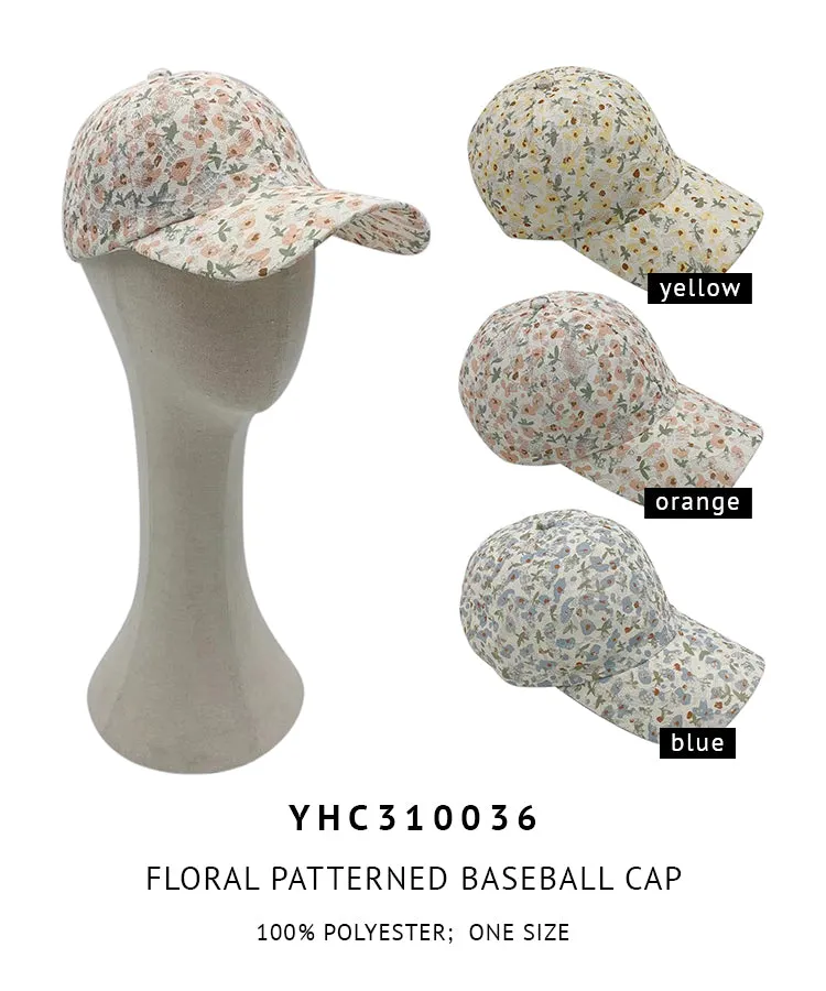 Floral Patterned Baseball Cap