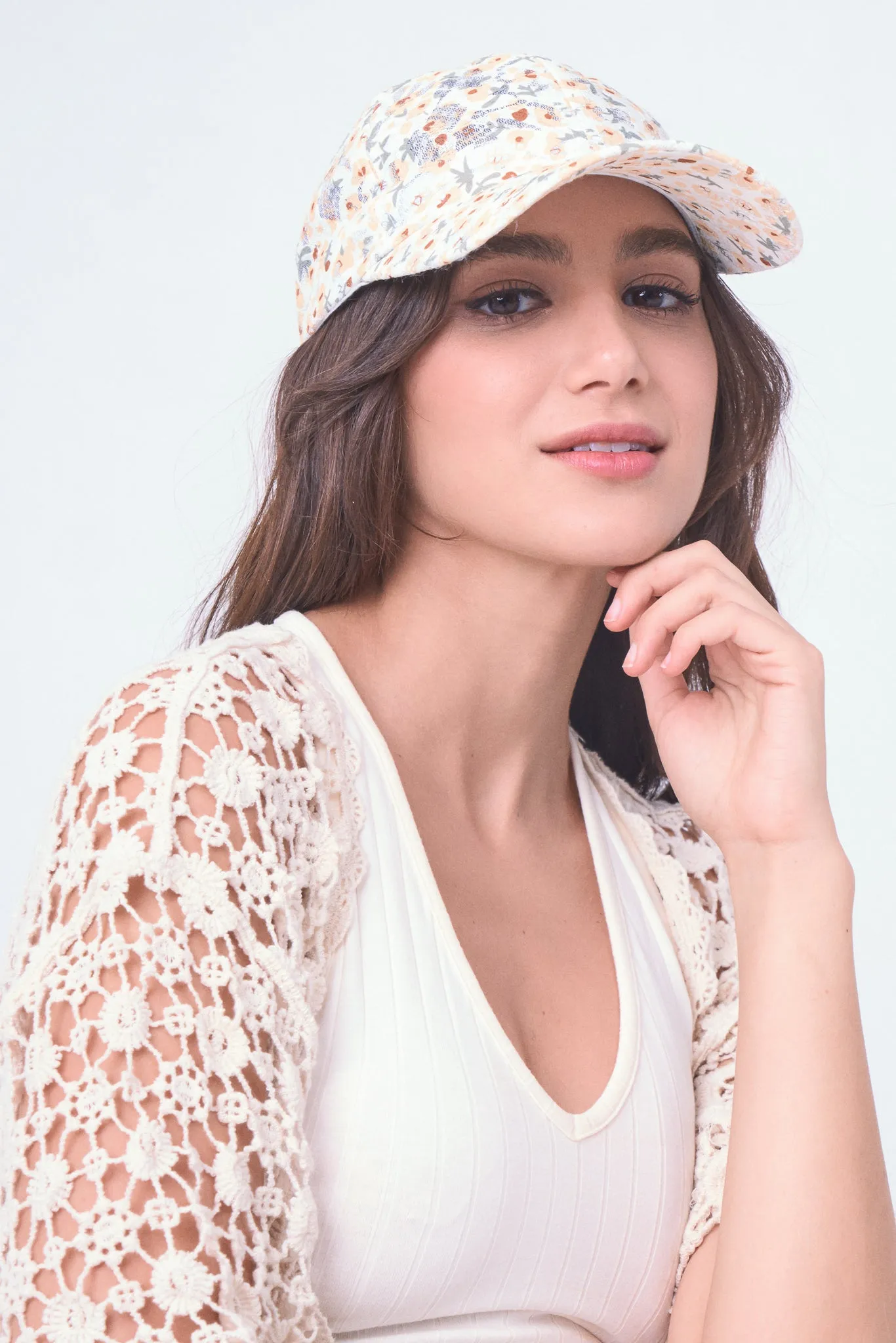 Floral Patterned Baseball Cap