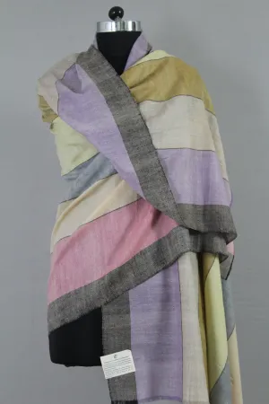 Ghazala Roman Strips Cashmere Shawl