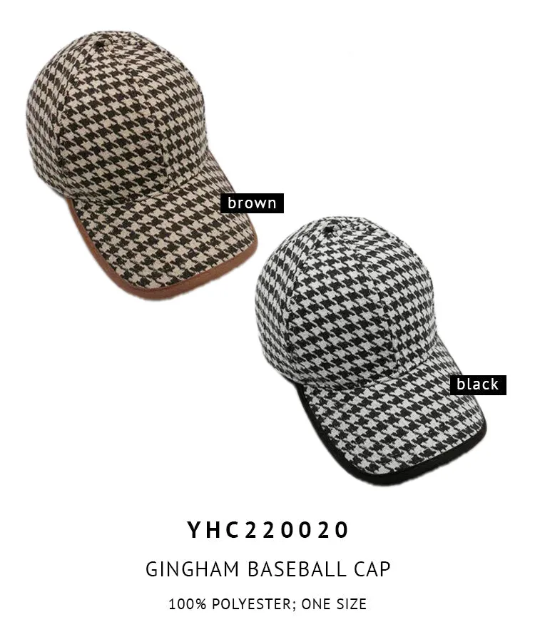 Gingham Baseball Cap