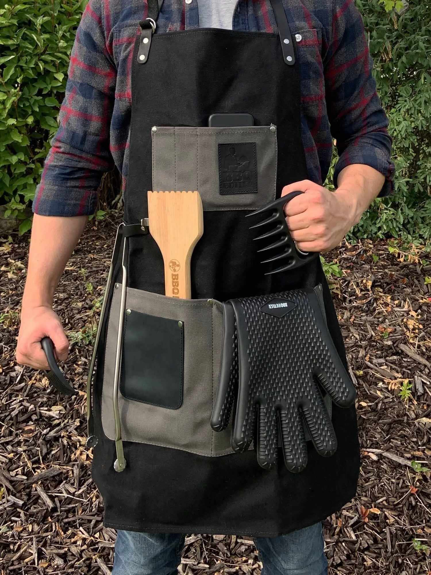 Grilling Aprons - Waxed Canvas With Leather Accents