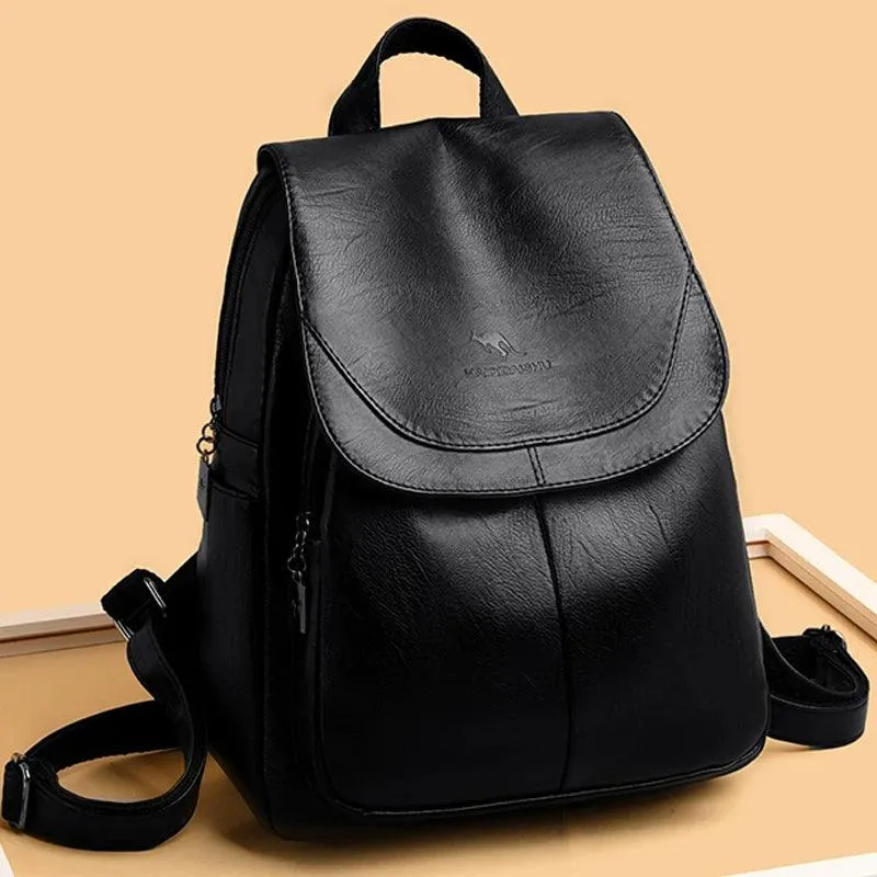 High-Quality Vintage Leather Women's Backpack