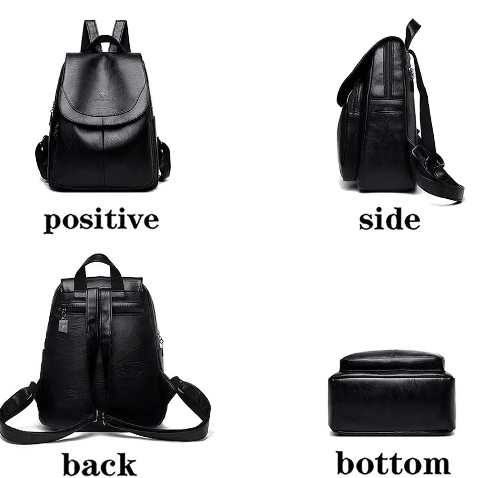 High-Quality Vintage Leather Women's Backpack