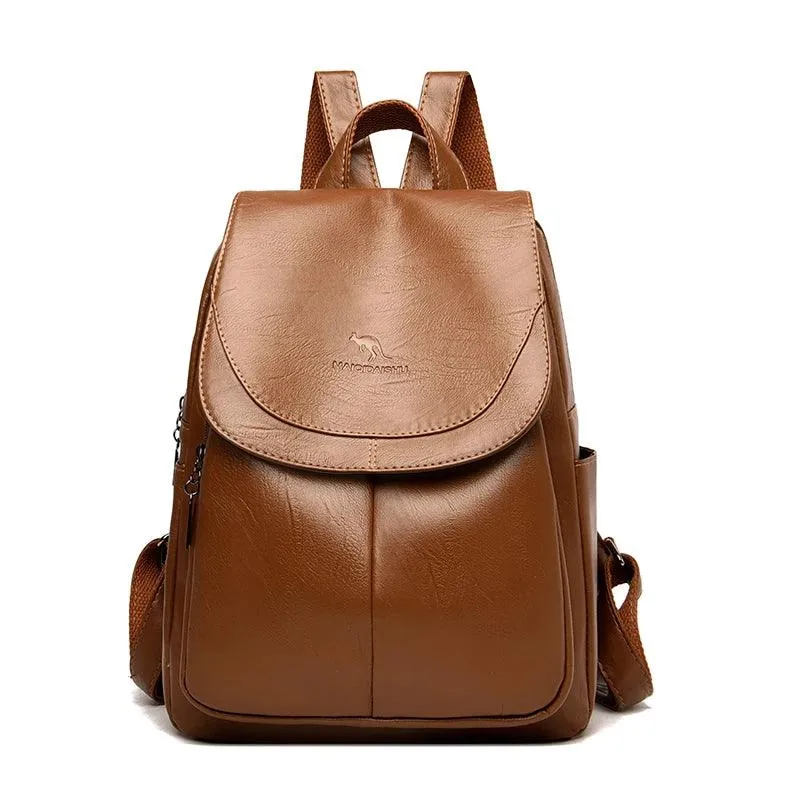 High-Quality Vintage Leather Women's Backpack