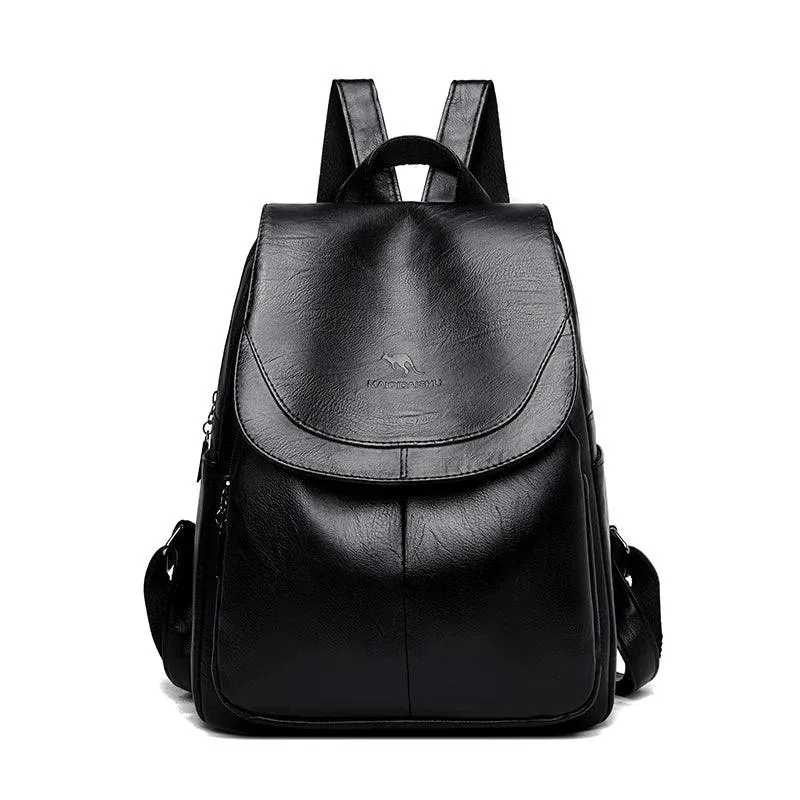 High-Quality Vintage Leather Women's Backpack