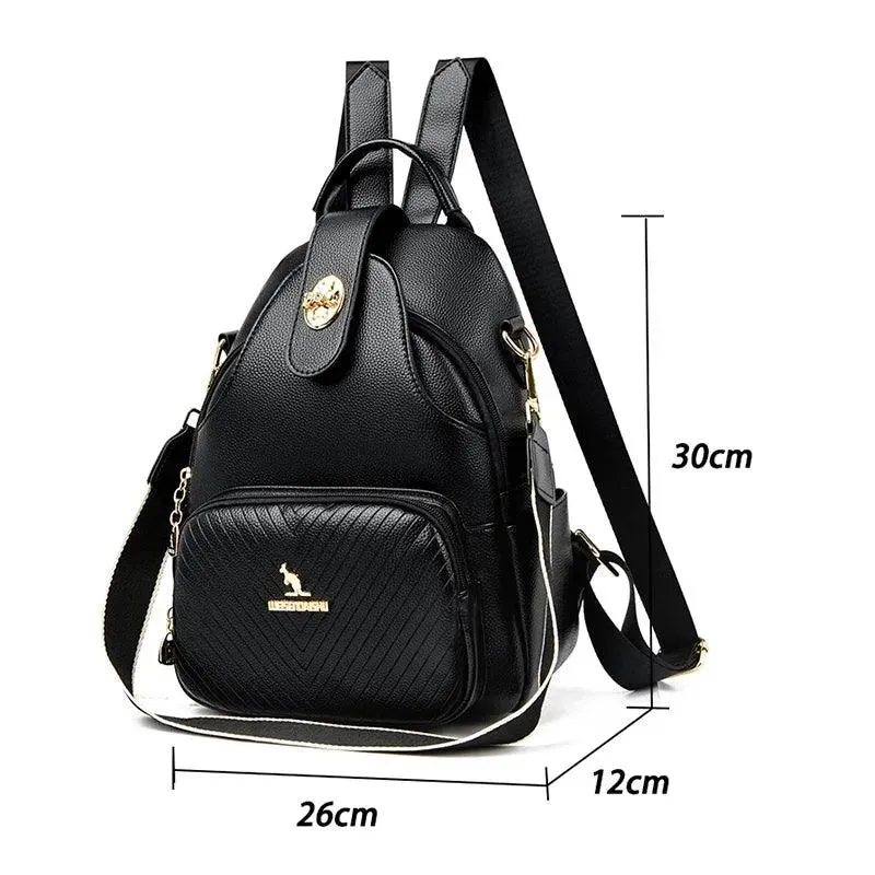 High-Quality Women's Leather Backpack Purse