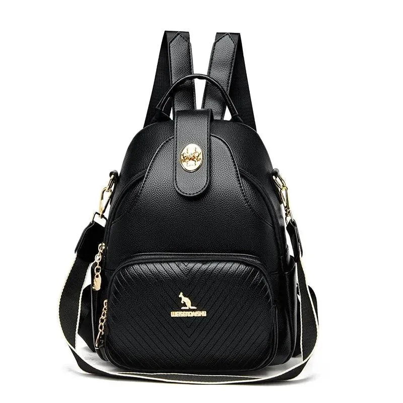 High-Quality Women's Leather Backpack Purse