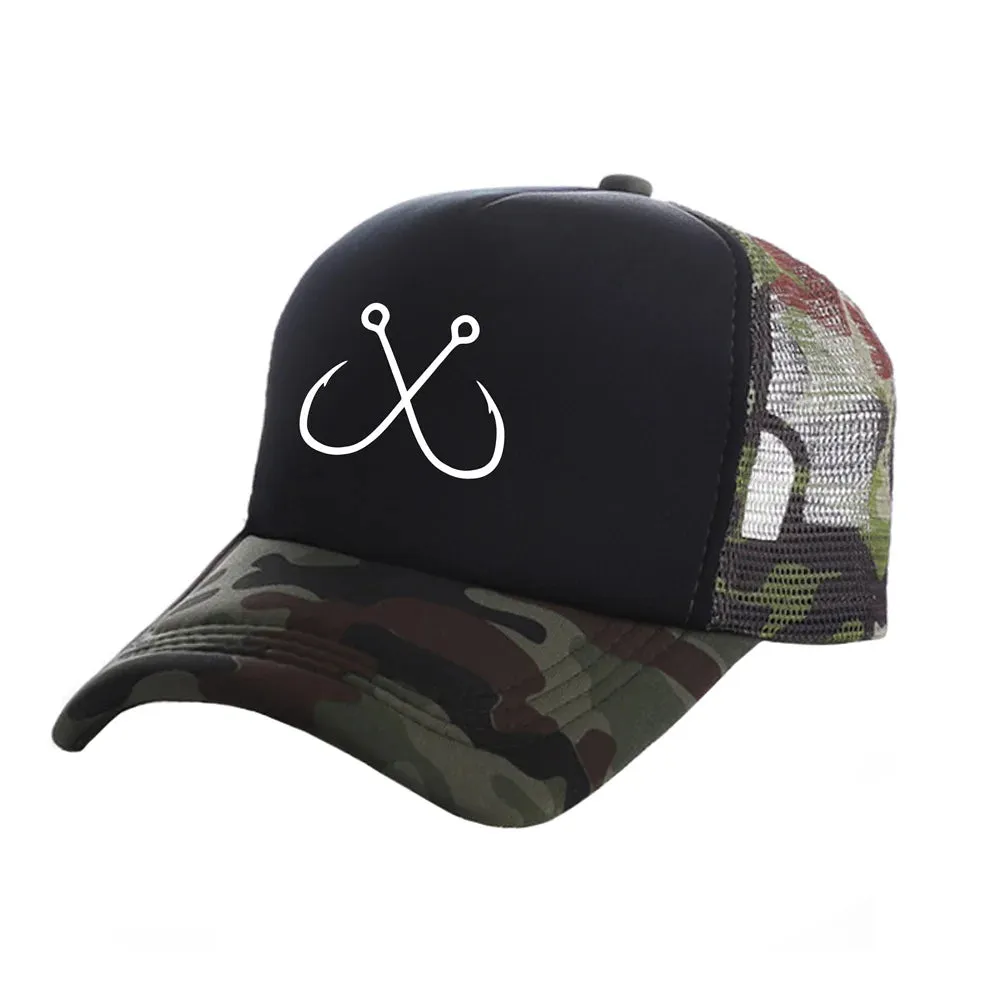 Hooked Breathable Summer Fishing Baseball Cap