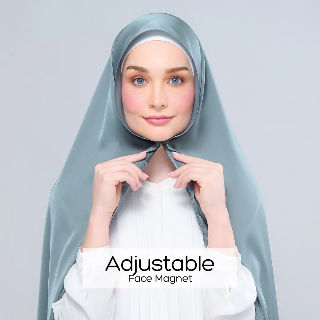 Instant Tag n' Go Shawl  | Satin Silk in Sea Green