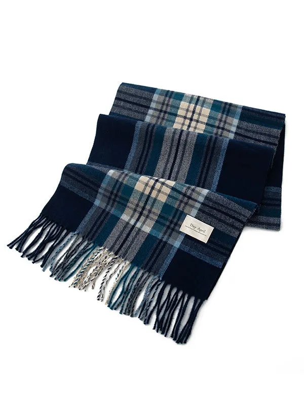 Keep Warm Plaid Tasseled Shawl&Scarf