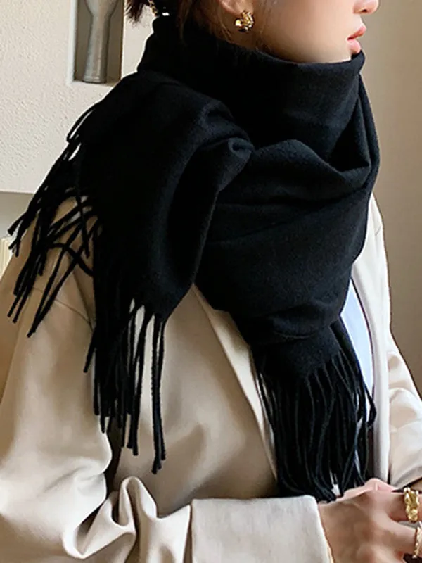 Keep Warm Tasseled Shawl&Scarf